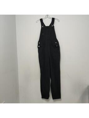 &Denim Black Denim Overalls Women’s Size M Denim Bib Cottagecore